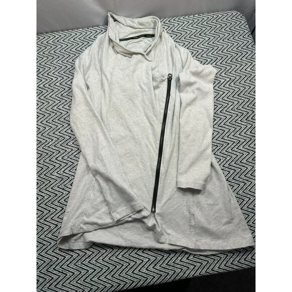 Calvin Klein Performance Sweaters - Calvin Klein Performance Gray Long-Sleeve Asymmetrical Zip Sweatshirt Women's M